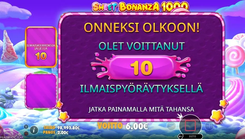 Sweet Bonanza 1000 -pelin p&auml;&auml;ominaisuudet